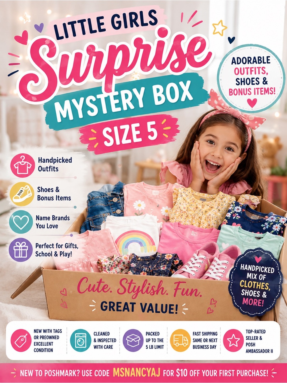 Surprise Mystery Box for Little Girls - Size 5 -